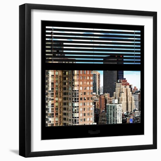 View from the Window - Manhattan Buildings-Philippe Hugonnard-Framed Photographic Print