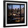 View from the Window - Manhattan Night-Philippe Hugonnard-Framed Photographic Print