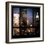 View from the Window - Manhattan Night-Philippe Hugonnard-Framed Premium Photographic Print