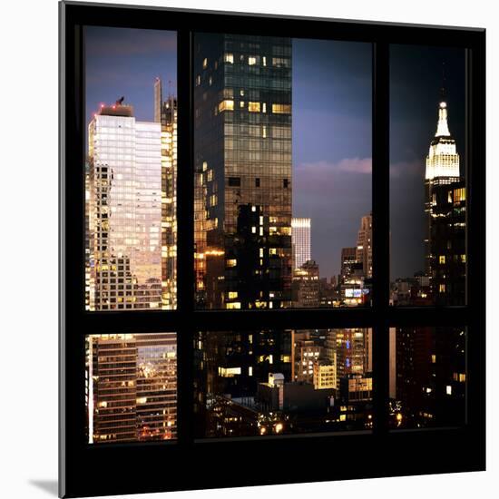 View from the Window - Manhattan Night-Philippe Hugonnard-Mounted Photographic Print