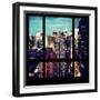 View from the Window - Manhattan Night-Philippe Hugonnard-Framed Photographic Print