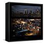 View from the Window - Manhattan Night-Philippe Hugonnard-Framed Stretched Canvas