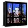 View from the Window - Manhattan Night-Philippe Hugonnard-Framed Stretched Canvas