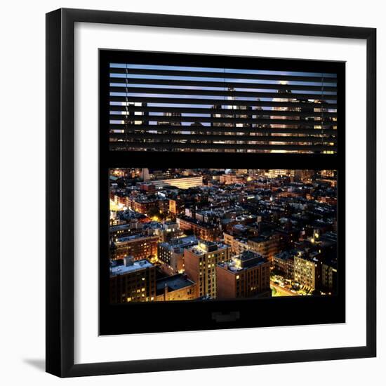 View from the Window - Manhattan Night-Philippe Hugonnard-Framed Photographic Print