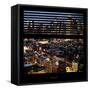 View from the Window - Manhattan Night-Philippe Hugonnard-Framed Stretched Canvas