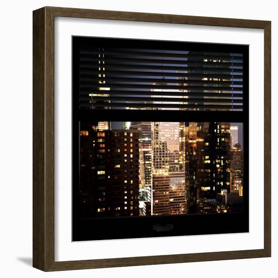 View from the Window - Manhattan Night-Philippe Hugonnard-Framed Photographic Print