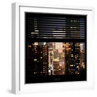 View from the Window - Manhattan Night-Philippe Hugonnard-Framed Photographic Print