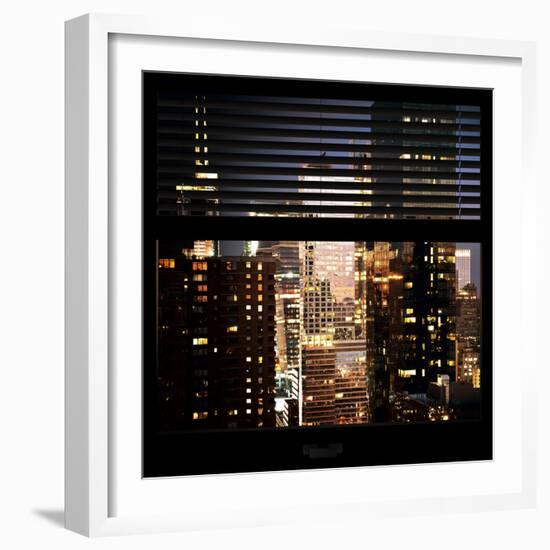 View from the Window - Manhattan Night-Philippe Hugonnard-Framed Photographic Print