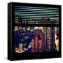 View from the Window - Manhattan Night-Philippe Hugonnard-Framed Stretched Canvas