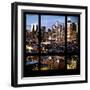 View from the Window - Manhattan Night-Philippe Hugonnard-Framed Photographic Print