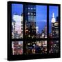 View from the Window - Manhattan Night-Philippe Hugonnard-Stretched Canvas