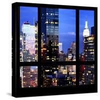 View from the Window - Manhattan Night-Philippe Hugonnard-Stretched Canvas