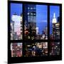View from the Window - Manhattan Night-Philippe Hugonnard-Mounted Photographic Print