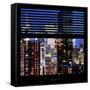 View from the Window - Manhattan Night-Philippe Hugonnard-Framed Stretched Canvas