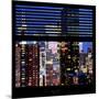 View from the Window - Manhattan Night-Philippe Hugonnard-Mounted Photographic Print