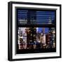 View from the Window - Manhattan Night-Philippe Hugonnard-Framed Photographic Print