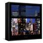 View from the Window - Manhattan Night-Philippe Hugonnard-Framed Stretched Canvas