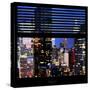 View from the Window - Manhattan Night-Philippe Hugonnard-Stretched Canvas