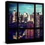 View from the Window - Manhattan Night-Philippe Hugonnard-Stretched Canvas