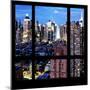 View from the Window - Manhattan Night-Philippe Hugonnard-Mounted Photographic Print