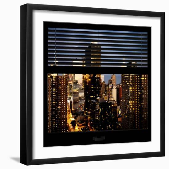 View from the Window - Manhattan Night-Philippe Hugonnard-Framed Photographic Print