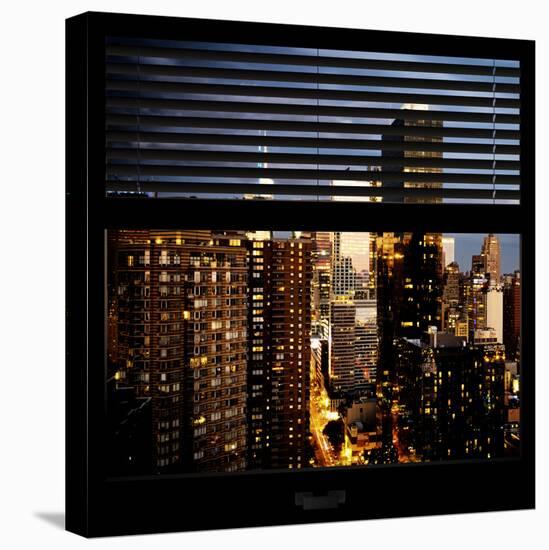 View from the Window - Manhattan Night-Philippe Hugonnard-Stretched Canvas