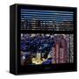View from the Window - Manhattan Night-Philippe Hugonnard-Framed Stretched Canvas