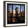 View from the Window - Manhattan Night-Philippe Hugonnard-Framed Premium Photographic Print