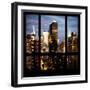 View from the Window - Manhattan Night-Philippe Hugonnard-Framed Premium Photographic Print