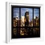 View from the Window - Manhattan Night-Philippe Hugonnard-Framed Premium Photographic Print