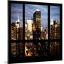 View from the Window - Manhattan Night-Philippe Hugonnard-Mounted Premium Photographic Print