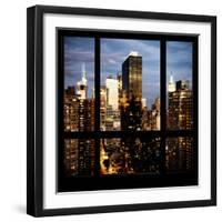 View from the Window - Manhattan Night-Philippe Hugonnard-Framed Photographic Print