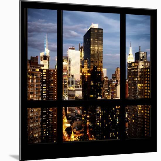 View from the Window - Manhattan Night-Philippe Hugonnard-Mounted Photographic Print