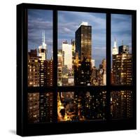 View from the Window - Manhattan Night-Philippe Hugonnard-Stretched Canvas