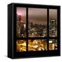 View from the Window - Manhattan Night-Philippe Hugonnard-Framed Stretched Canvas