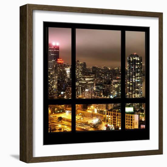 View from the Window - Manhattan Night-Philippe Hugonnard-Framed Photographic Print