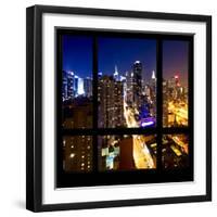 View from the Window - Manhattan Night-Philippe Hugonnard-Framed Photographic Print