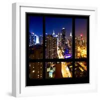 View from the Window - Manhattan Night-Philippe Hugonnard-Framed Photographic Print