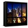 View from the Window - Manhattan Night-Philippe Hugonnard-Framed Stretched Canvas