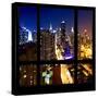 View from the Window - Manhattan Night-Philippe Hugonnard-Stretched Canvas