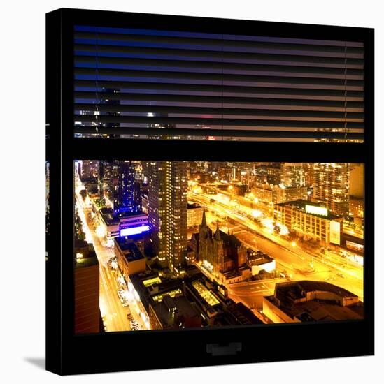 View from the Window - Manhattan Night-Philippe Hugonnard-Stretched Canvas