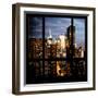 View from the Window - Manhattan Night-Philippe Hugonnard-Framed Photographic Print