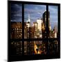 View from the Window - Manhattan Night-Philippe Hugonnard-Mounted Photographic Print