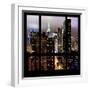 View from the Window - Manhattan Skyline by Night-Philippe Hugonnard-Framed Photographic Print