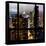 View from the Window - Manhattan Skyline by Night-Philippe Hugonnard-Stretched Canvas