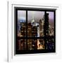 View from the Window - Manhattan Skyline by Night-Philippe Hugonnard-Framed Photographic Print