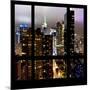 View from the Window - Manhattan Skyline by Night-Philippe Hugonnard-Mounted Photographic Print