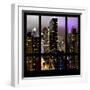 View from the Window - Manhattan Skyline by Night-Philippe Hugonnard-Framed Photographic Print