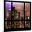 View from the Window - Manhattan Skyline by Night-Philippe Hugonnard-Mounted Photographic Print