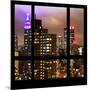 View from the Window - Manhattan Skyline by Night-Philippe Hugonnard-Mounted Photographic Print